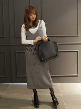 「レタリング」｜NIPONJJUYAさん（レディース・165cm）の秋コーディネート