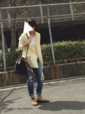 「Honeys（ハニーズ）のアイテム（財布/小物）」を使った、natchiさん（レディース・158cm）の春コーディネート