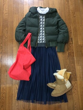 「chambre de charme（シャンブルドゥシャーム）のアイテム（バッグ）」を使った、yanoさん（レディース・152cm）の冬コーディネート