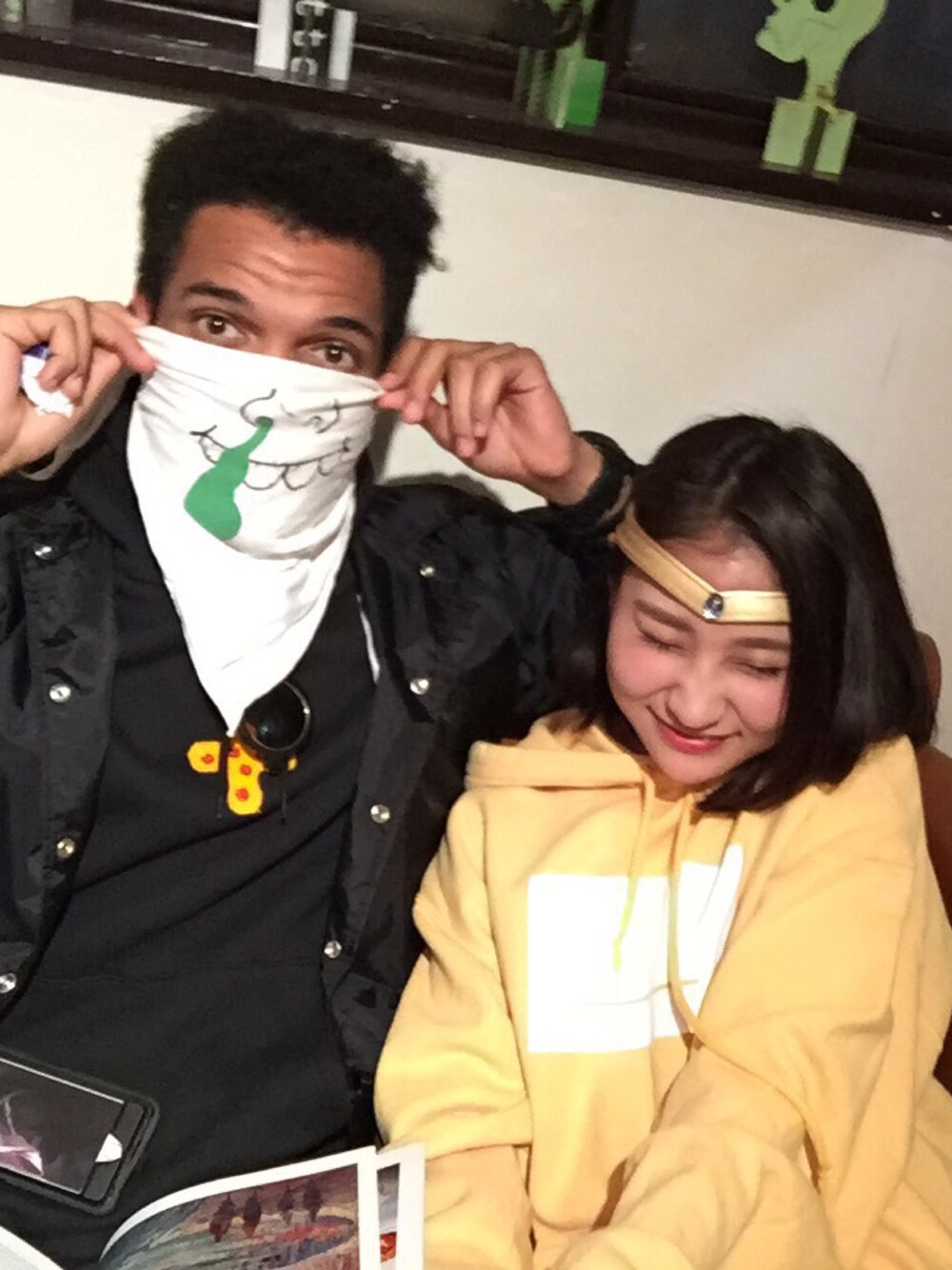 「PIGALLE」｜「PIGALLEのアイテム（パーカー、イエロー系）」を使った、🐯ゆかぺこり🐯さん（レディース・152cm）の秋コーディネートの1枚目の写真