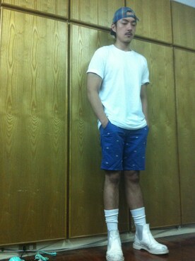 「white socks」｜Shu Han Changさん（メンズ・180cm）の春コーディネート
