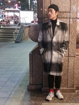 「WEEKDAY（ウィークデイ）のアイテム（ジャケット/アウター）」を使った、Shu Han Changさん（メンズ・180cm）の冬コーディネート