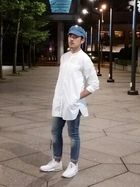 「plain-me（プレインミー）のアイテム」を使った、Shu Han Changさん（メンズ・180cm）の春コーディネート