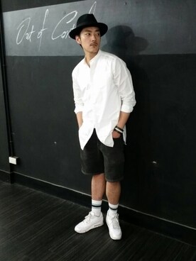 「plain-me（プレインミー）のアイテム」を使った、Shu Han Changさん（メンズ・180cm）の春コーディネート