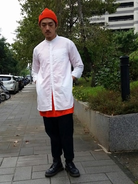 「orange」｜Shu Han Changさん（メンズ・180cm）の秋コーディネート