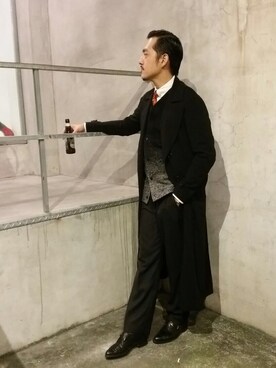 「orange」｜Shu Han Changさん（メンズ・180cm）の冬コーディネート