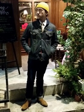 「all denim」｜Shu Han Changさん（メンズ・180cm）の冬コーディネート