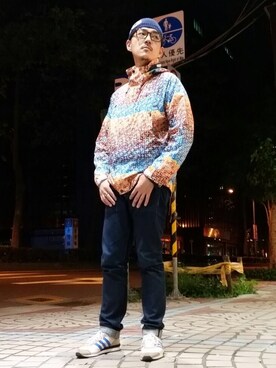 「northface」｜「アイテム（ナイロンジャケット）」を使った、Shu Han Changさん（メンズ・180cm）の冬コーディネート