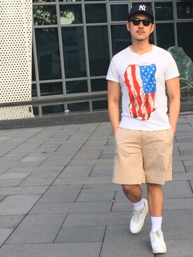 「American style」｜Shu Han Changさん（メンズ・180cm）の春コーディネート