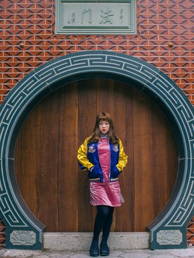 「travel」｜「アイテム（その他トップス）」を使った、hakuroさん（レディース・154cm）の春コーディネート