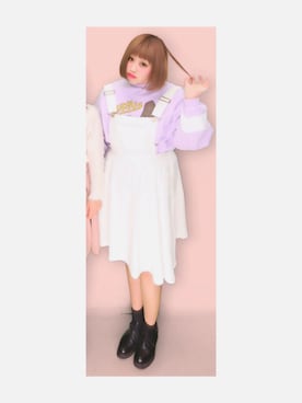 「PUNYUS（プニュズ）のアイテム（オールインワン・サロペット）」を使った、の ぐ ち み ほさん（レディース・167cm）の冬コーディネート