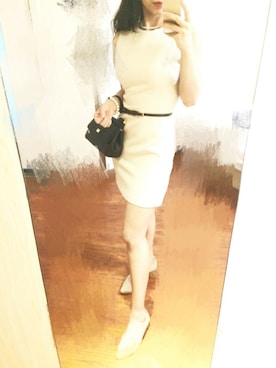 「lady」｜「アイテム（その他シューズ）」を使った、Móさん（レディース・162cm）の春コーディネート