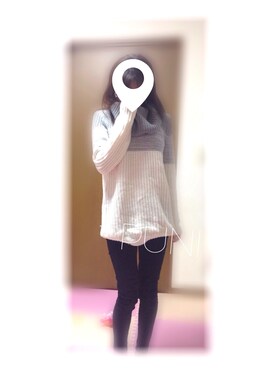 「LIPSERVICE（リップサービス）のアイテム（ダウンジャケット/コート）」を使った、ぷにさん（レディース・163cm）の秋コーディネート