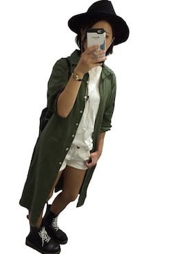 「LIMITLESS LUXURY（リミットレスラグジュアリー）のアイテム（帽子）」を使った、MAISさん（レディース・155cm）の秋コーディネート