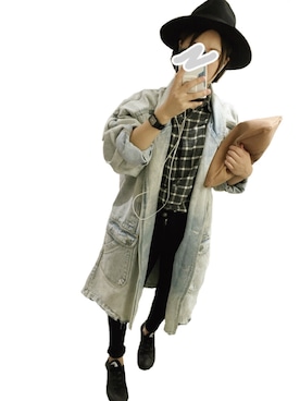 「LIMITLESS LUXURY（リミットレスラグジュアリー）のアイテム（帽子）」を使った、MAISさん（レディース・155cm）の秋コーディネート