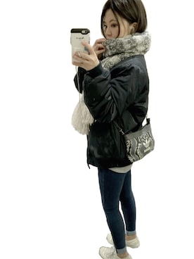 「CHEAP MONDAY（チープマンデイ）のアイテム（ブルゾン）」を使った、MAISさん（レディース・155cm）の冬コーディネート