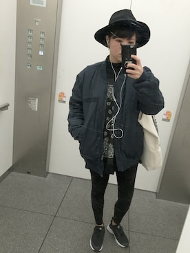 「LIMITLESS LUXURY（リミットレスラグジュアリー）のアイテム（帽子）」を使った、MAISさん（レディース・155cm）の冬コーディネート