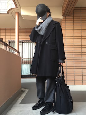 「KRIS VAN ASSCHE（クリスヴァンアッシュ）のアイテム（セットアップ）」を使った、k2さん（メンズ・178cm）の冬コーディネート
