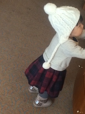 「北海道」｜「しまむら（シマムラ）のアイテム」を使った、mamemariさん（キッズ・70cm）の秋コーディネート