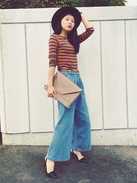 T Λ Eさん（レディース・158cm）の秋コーディネート