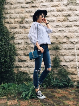 「Luz Llena (NEY)（ラズレナニー）のアイテム（アクセサリー）」を使った、T Λ Eさん（レディース・158cm）の夏コーディネート