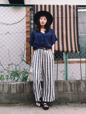 T Λ Eさん（レディース・158cm）の夏コーディネート