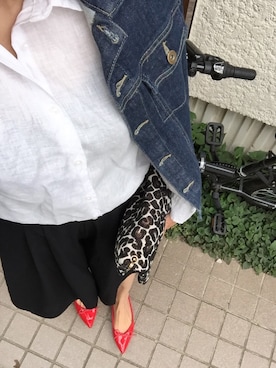 「A part by（アパートバイ）の2WAYパターンクラッチバッグ　569546（クラッチバッグ）」を使った、SEIKOさん（レディース・161cm）の春コーディネート