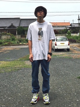「茨城スナップ」｜「アイテム（帽子）」を使った、いっちゃんさん（メンズ・165cm）の夏コーディネート
