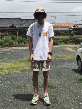 「茨城スナップ」｜「アイテム（帽子）」を使った、いっちゃんさん（メンズ・165cm）の夏コーディネート