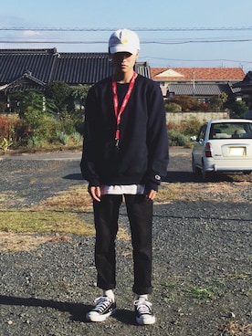 「茨城スナップ」｜「アイテム（帽子）」を使った、いっちゃんさん（メンズ・165cm）の秋コーディネート