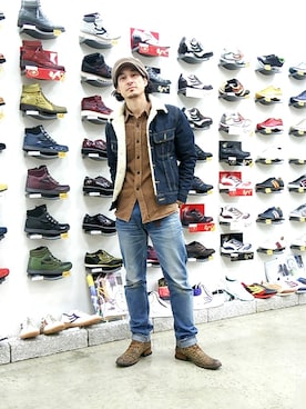 「アイテム（デニムジャケット）」を使った、ナンチャン店長さん（メンズ・165cm・30代）の秋コーディネート