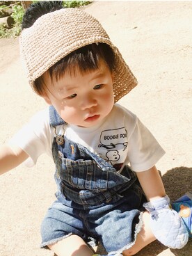 「フリンジ」｜「アイテム（オールインワン・サロペット）」を使った、rui☺︎☆さん（キッズ・80cm）の夏コーディネート