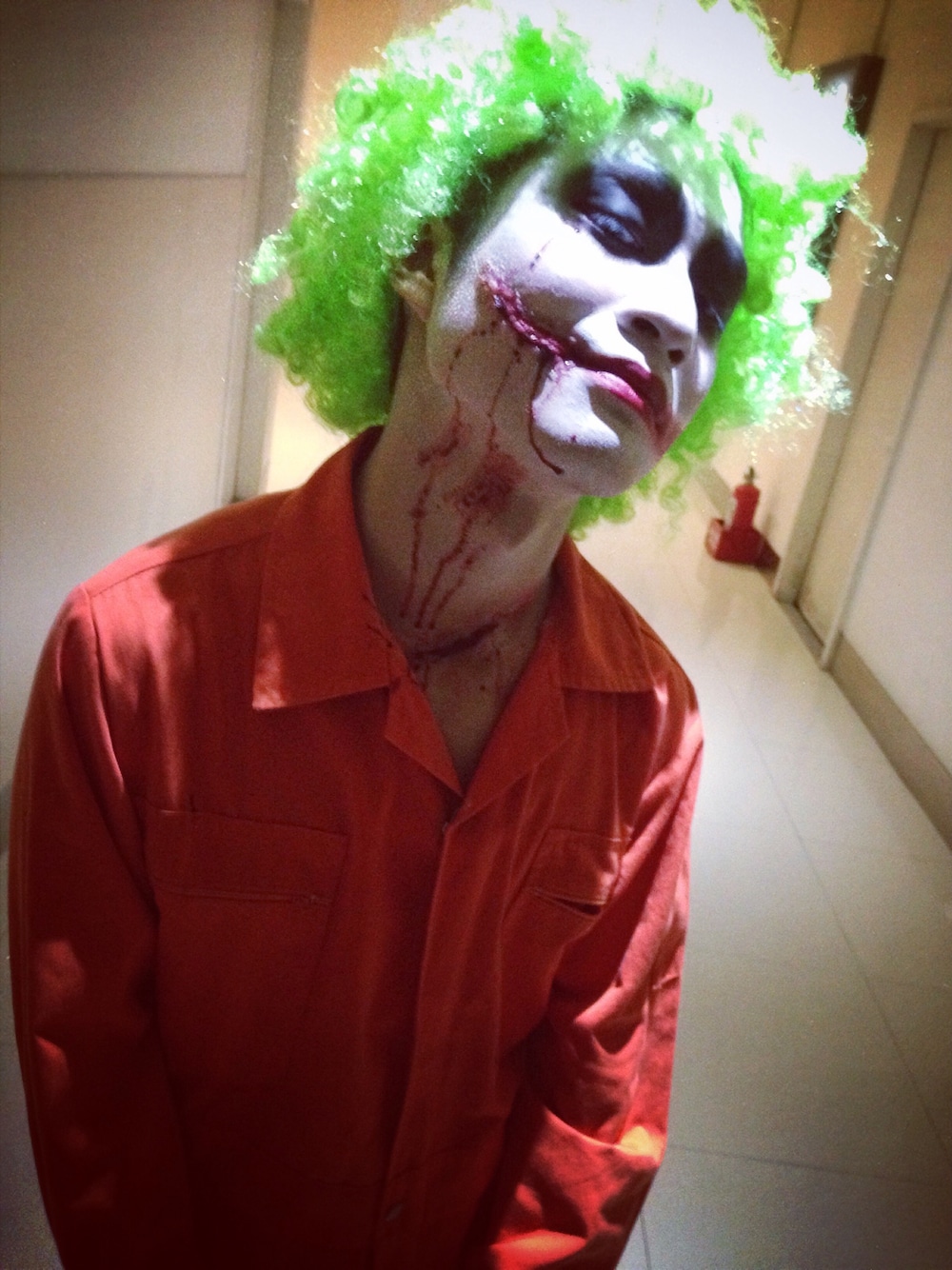 「WEAR HALLOWEEN 2014、halloween、happy、小丑、boy、green」｜「雜のアイテム（つなぎ/オールインワン、オレンジ系）」を使った、Ritchieさん（メンズ・159cm）の秋コーディネートの1枚目の写真