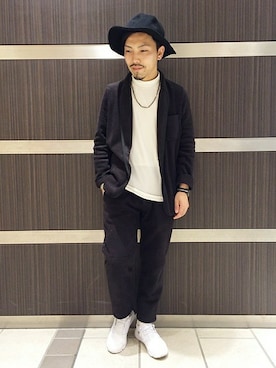 「ハットコーデ」｜「アイテム（ジャケット/アウター）」を使った、ivory court　横浜店さん（メンズ・160cm）の冬コーディネート