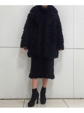 「FIG&VIPER（フィグアンドバイパー）のアイテム（その他アウター）」を使った、setsuno.inukaiさん（レディース・160cm）の冬コーディネート