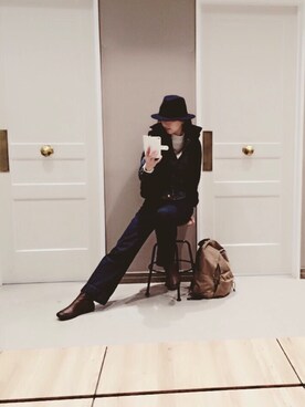 「YEVS（イーブス）のアイテム（ジャケット/アウター）」を使った、Ｌエルさん（レディース・162cm）の冬コーディネート