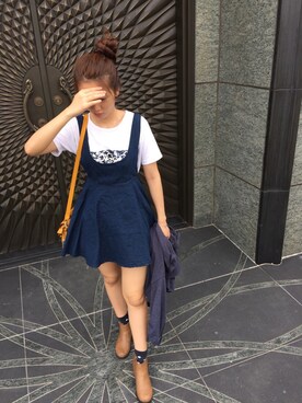 「アイテム（モッズコート）」を使った、Tingyun Tingさん（レディース・163cm）の夏コーディネート