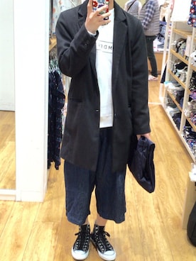 「TAKEO KIKUCHI（タケオキクチ）のアイテム（スウェット）」を使った、ずーさん（メンズ・170cm）の春コーディネート