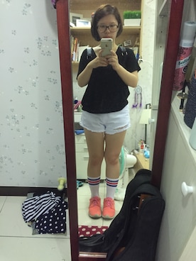 「NOのアイテム（その他パンツ、ホワイト系）」を使った、harperさん（レディース）の夏コーディネート