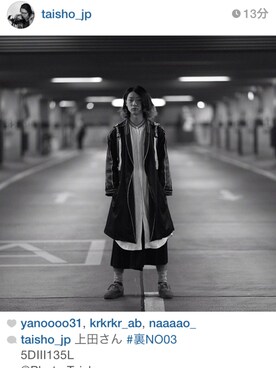 「FACETASM（ファセッタズム）のアイテム（その他アウター）」を使った、tatsuya uedaさん（メンズ・173cm）の秋コーディネート