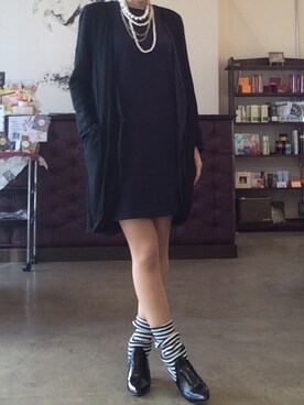 「CHEAP MONDAY（チープマンデイ）のアイテム（ノーカラージャケット）」を使った、ga625さん（レディース・161cm）の秋コーディネート