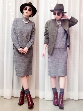 「murua」｜「アイテム（MA-1）」を使った、ga625さん（レディース・161cm）の秋コーディネート