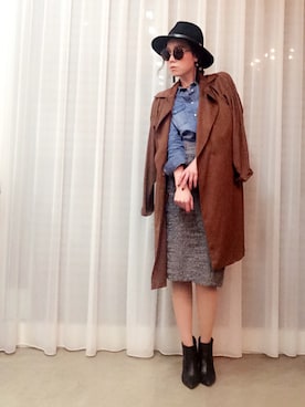 「AZUL ENCANTO（アズールエンカント）のアイテム（ピアス（両耳用））」を使った、ga625さん（レディース・161cm）の秋コーディネート