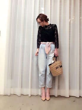 「マムジーンズ」｜ga625さん（レディース・161cm）の春コーディネート