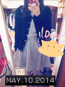 「MINIMUM（ミニマム）のアイテム（ワンピース、ブルー系）」を使った、tanaさん（レディース・160cm）の春コーディネート