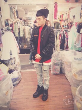 「Subcrew（サブクルー）のアイテム」を使った、Haochanghxxさん（メンズ・165cm）の冬コーディネート