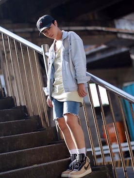 「UNIQUE（ユニーク）のアイテム」を使った、Haochanghxxさん（メンズ・165cm）の夏コーディネート