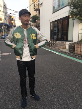 「HUMAN MADE（ヒューマンメード）のアイテム（その他アウター）」を使った、Masaru Hashimotoさん（メンズ・170cm）の冬コーディネート