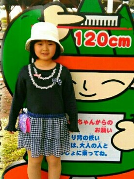 「axes femme（アクシーズファム）のアイテム（ワンピース/ドレス）」を使った、みさっくまさん（キッズ・120cm）の夏コーディネート