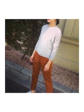 「Marilyn Moon（マリリンムーン）のアイテム（ニット/セーター）」を使った、sachiko hondaさん（レディース・166cm）の秋コーディネート